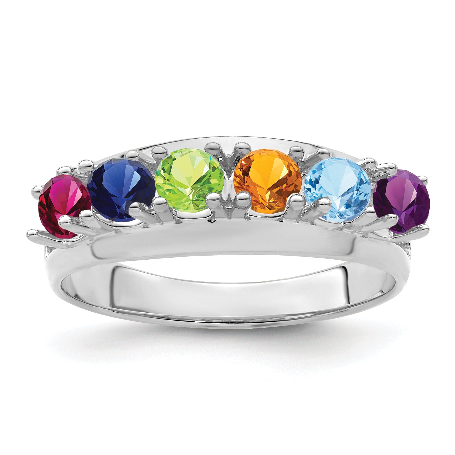 Sterling Silver Rhodium-plated Family Jewelry Mounting