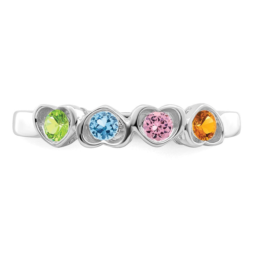 Sterling Silver Rhodium-plated Family Jewelry Mounting