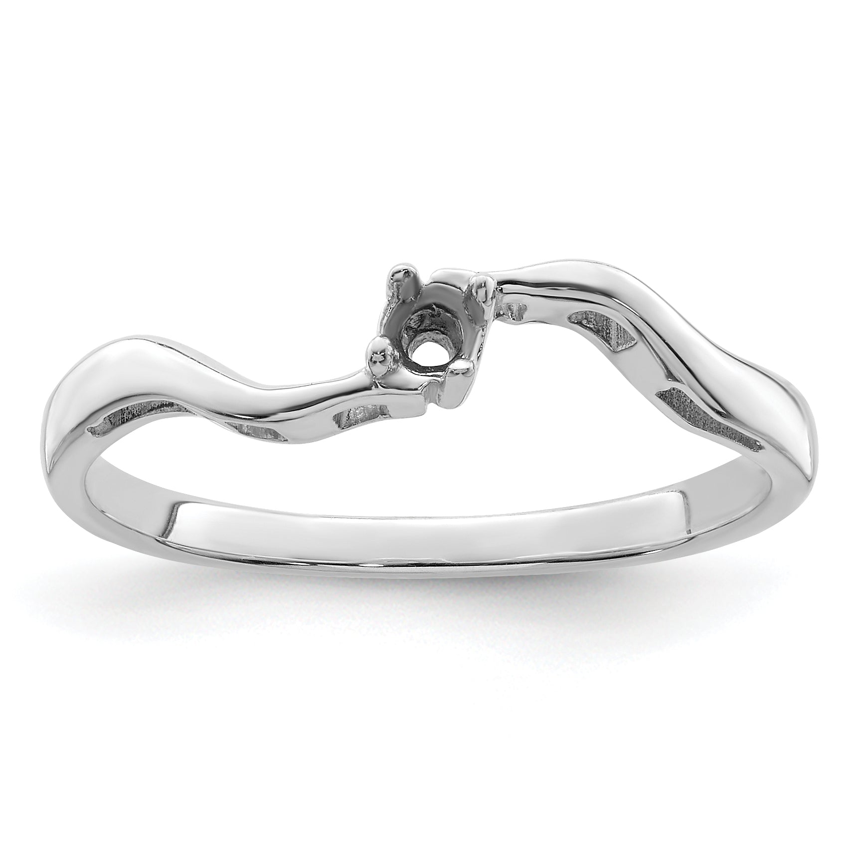 Sterling Silver Rhodium-plated Family Jewelry Mounting