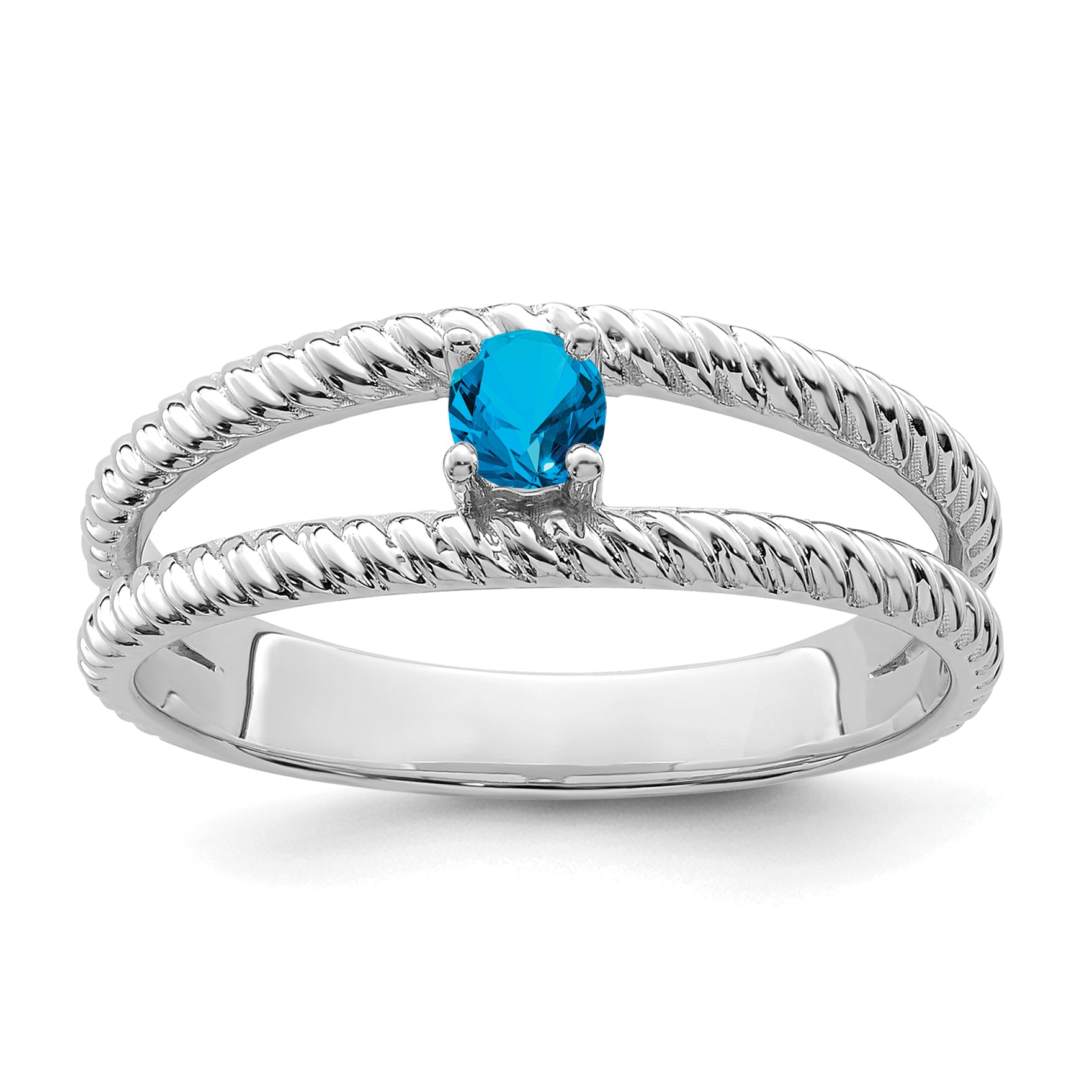 Sterling Silver Rhodium-plated Family Jewelry Ring