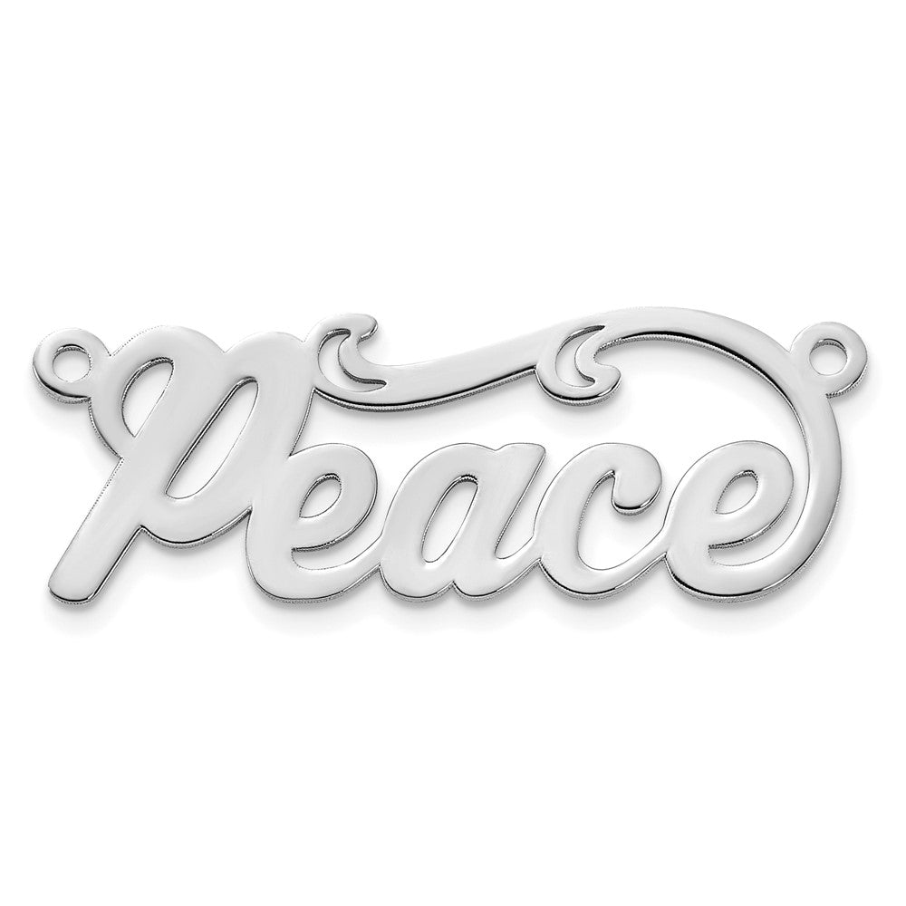 Sterling Silver/Rhodium-plated Polished Name Plate