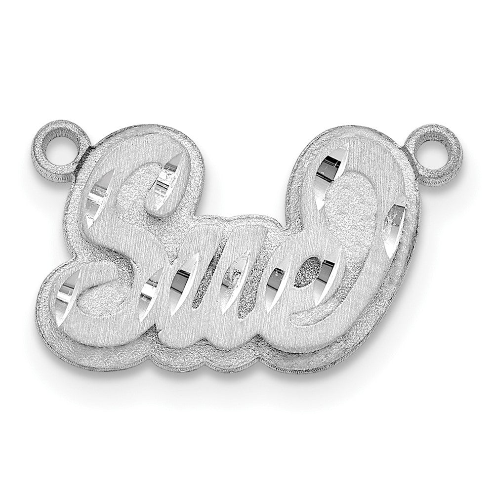 SS/Rhodium-plated 3D Satin Diamond-cut Name Plate