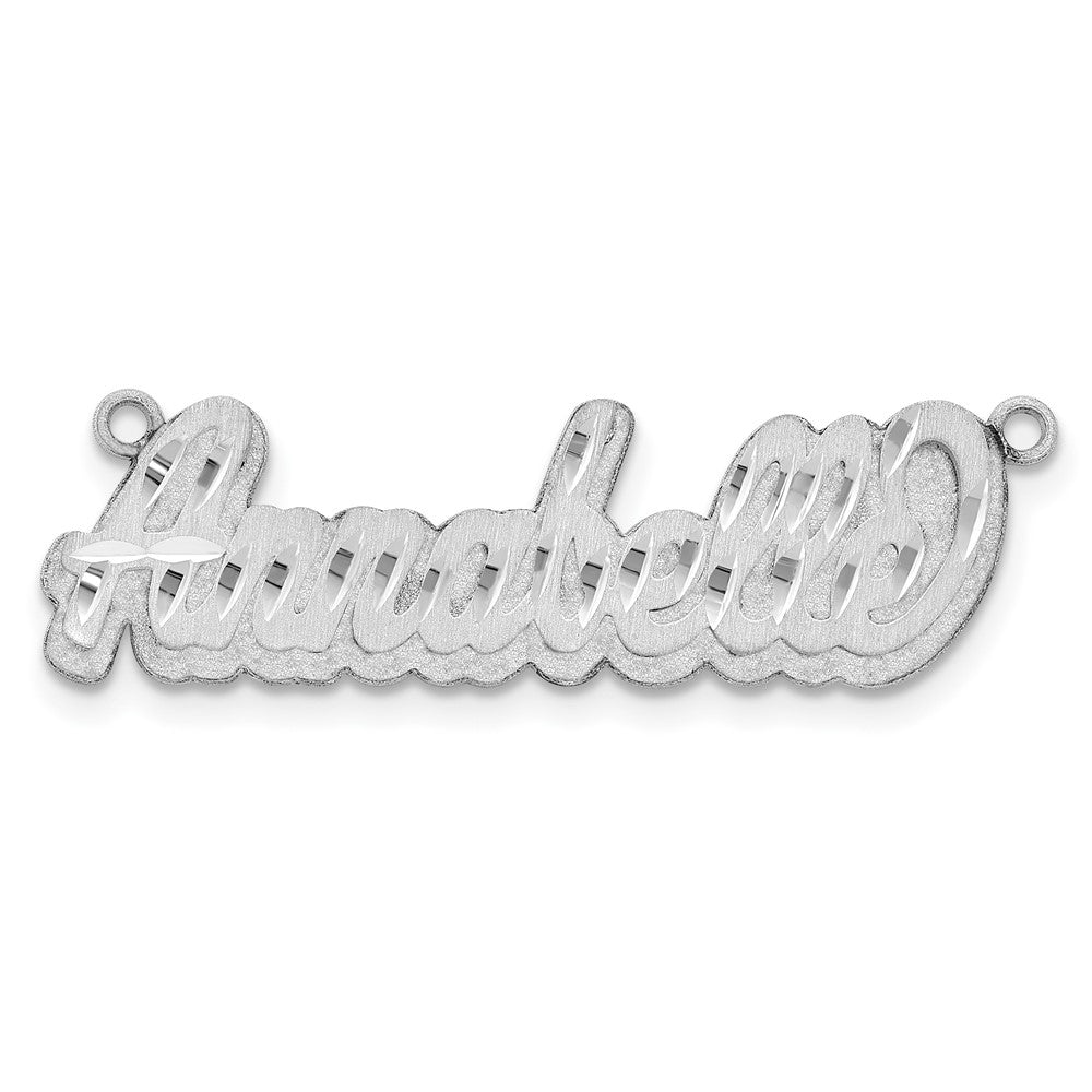 SS/Rhodium-plated 3D Satin Diamond-cut Name Plate