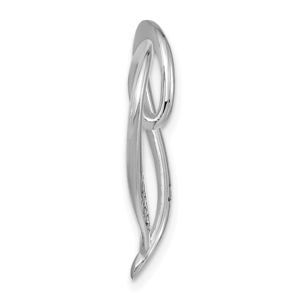 Sterling Silver/Rhodium-plated Personalized Antiqued Heart Slide