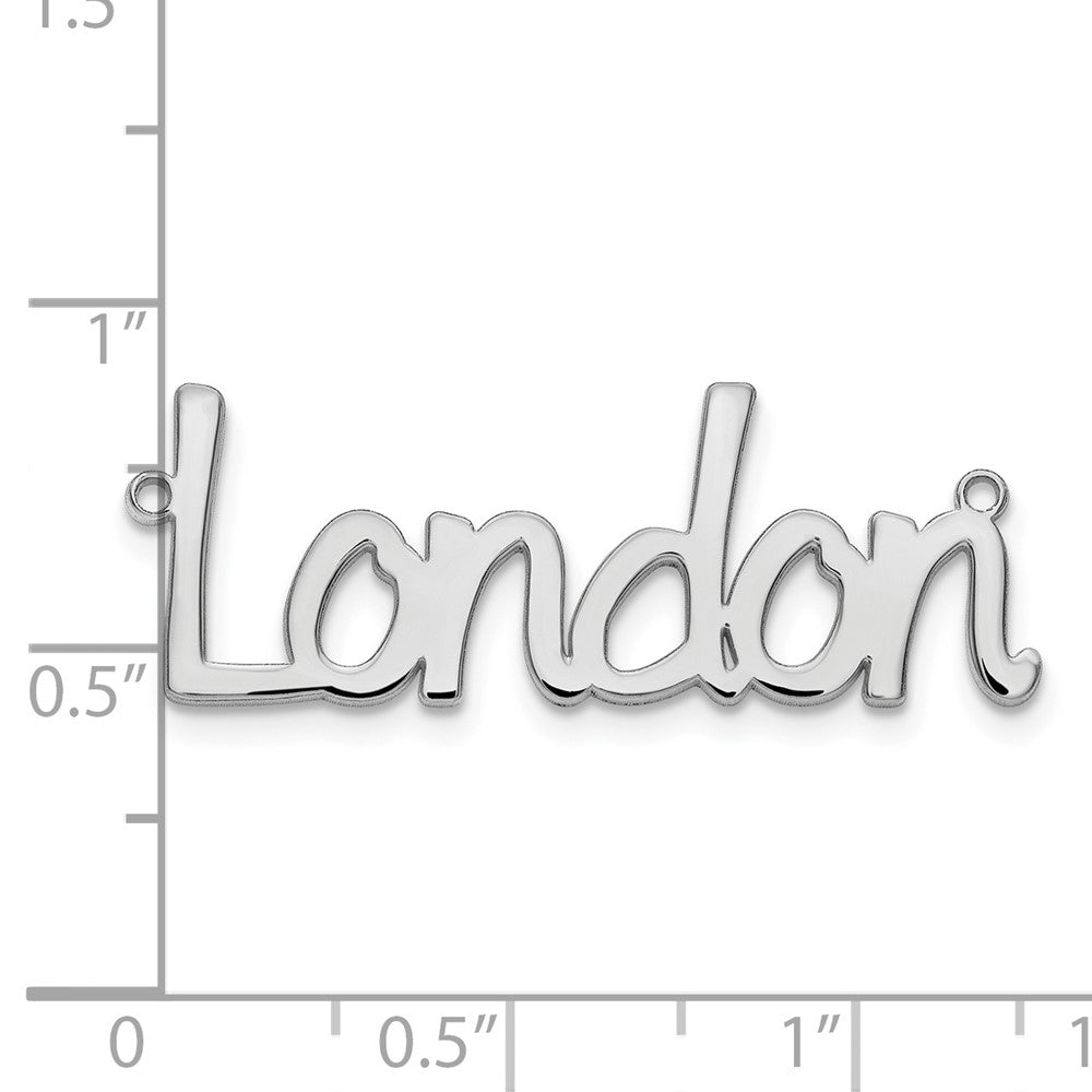 sterling Silver/Rhodium-plated Polished Name Plate