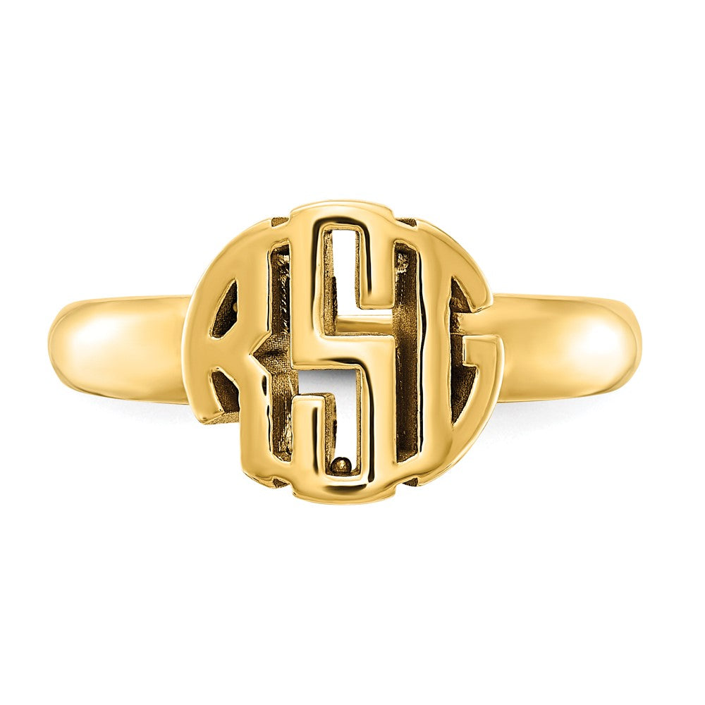Sterling Silver/Gold-plated Monogram Ring