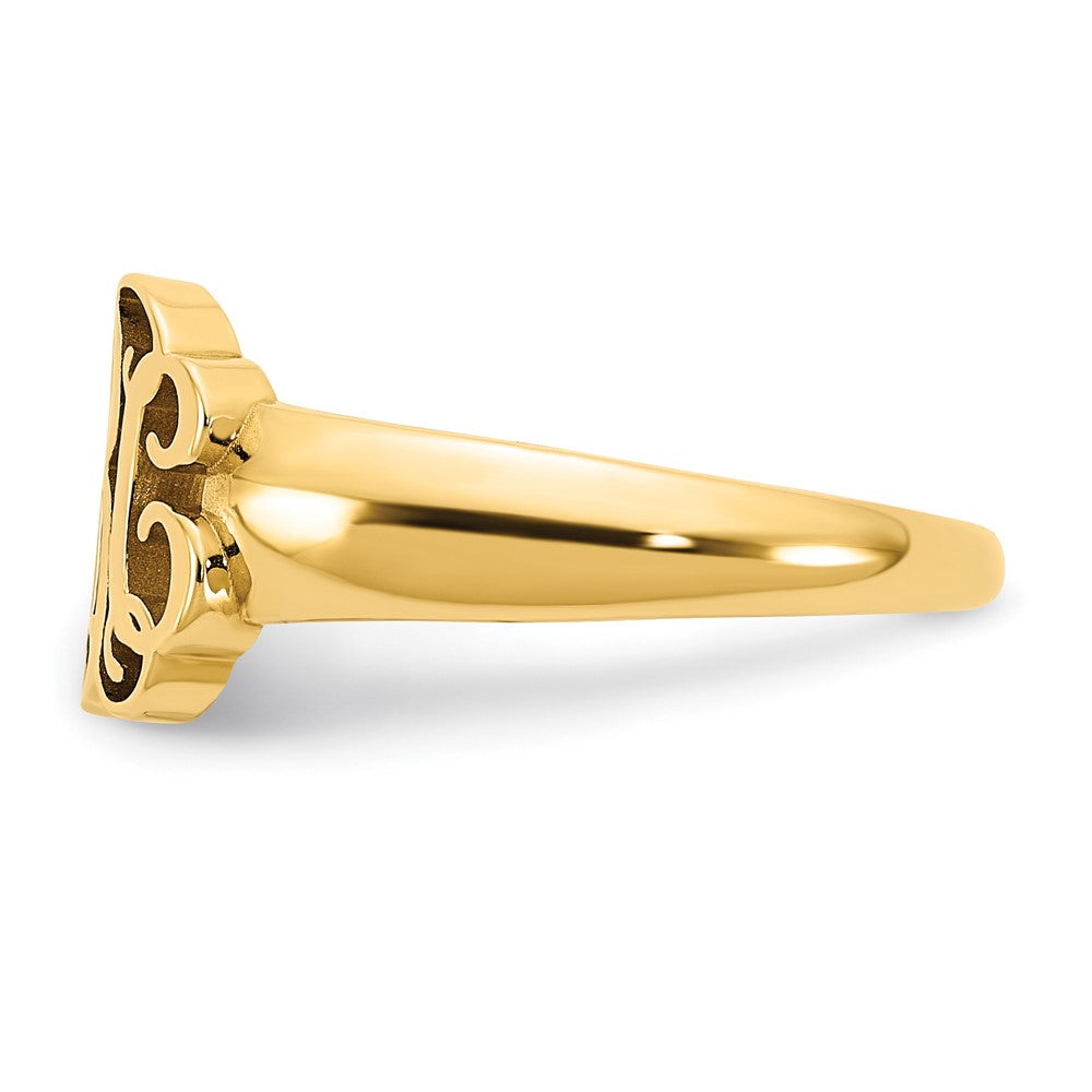 Sterling Silver/Gold-plated Monogram Ring