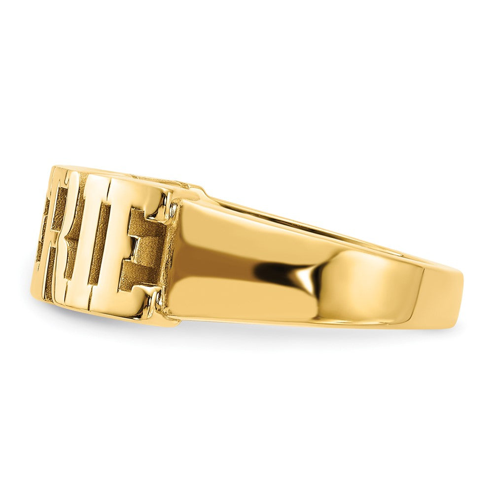 Sterling/Gold-plated Cut-out Name Ring