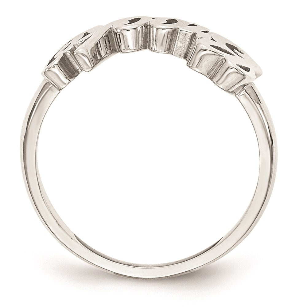 Sterling Silver/Rhodium-plated Name Plate Ring