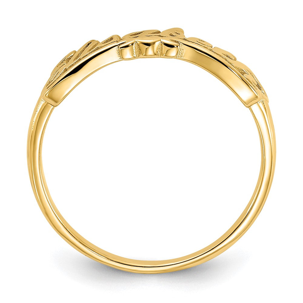 Sterling Silver/Gold-plated Name Plate Ring
