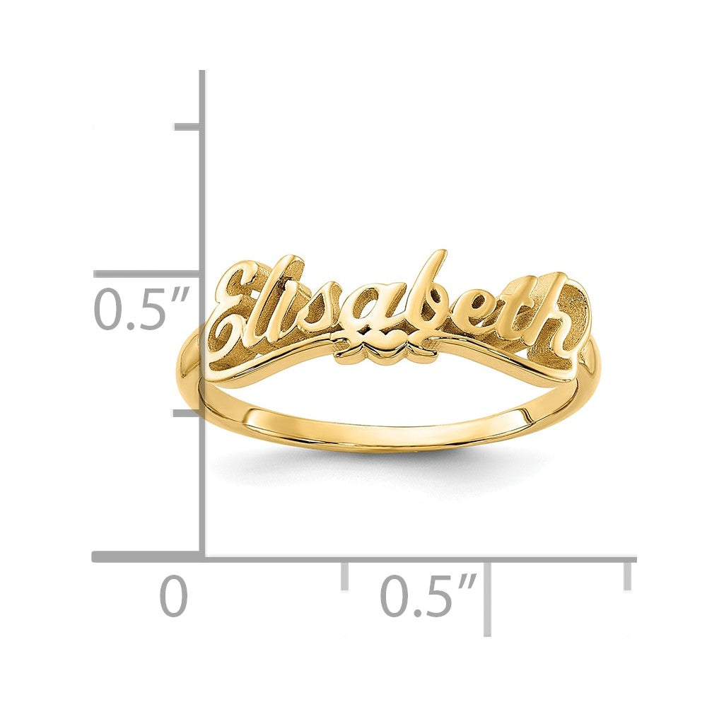 Sterling Silver/Gold-plated Name Plate Ring