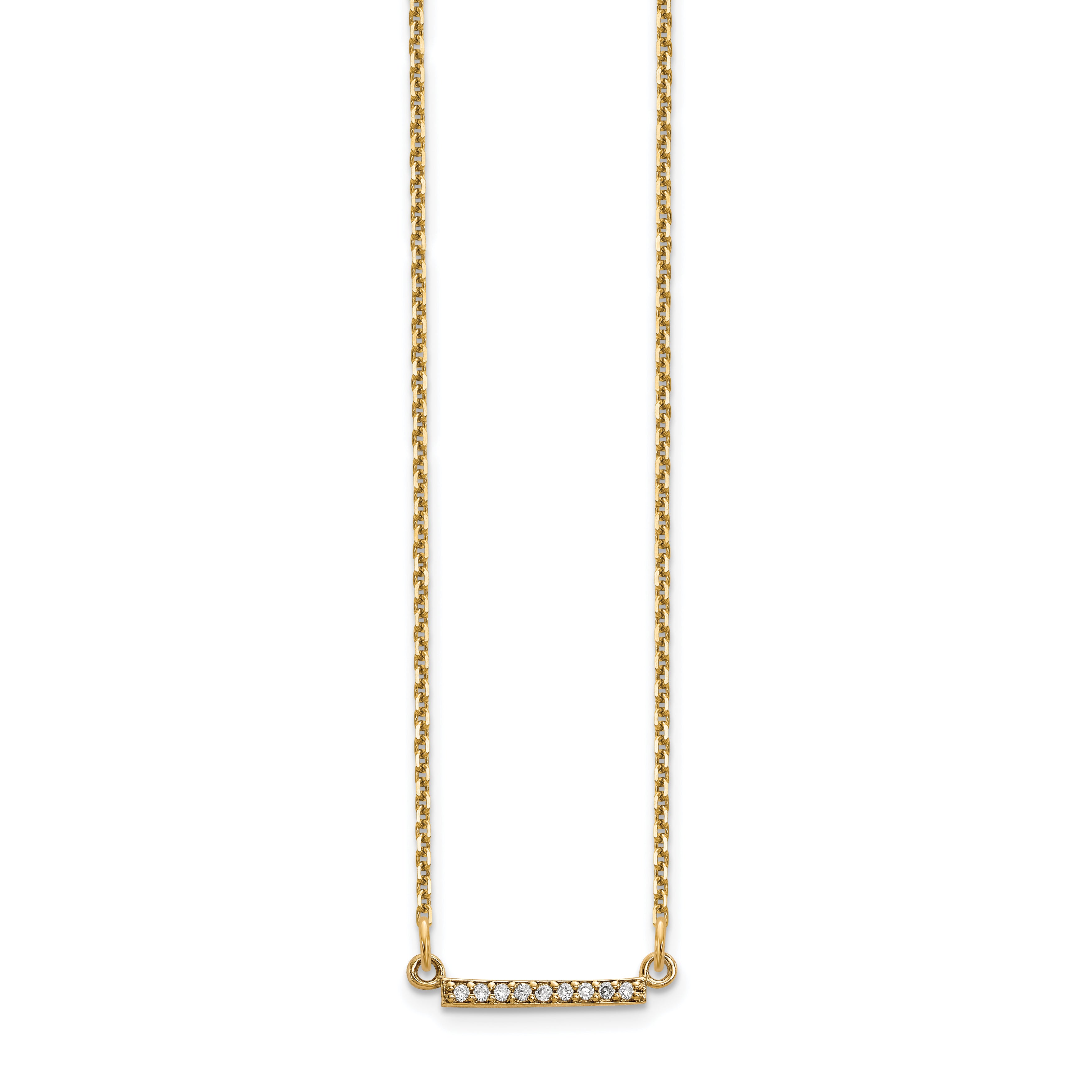 14Ky Diamond Tiny Bar Necklace