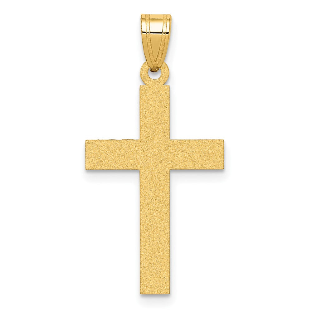 14k Sandblasted Cross Pendant