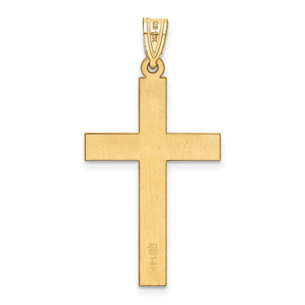 14k Sandblasted Cross Pendant