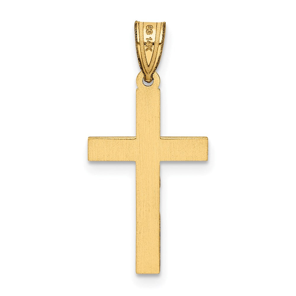 14k Florentine Satin Cross Pendant