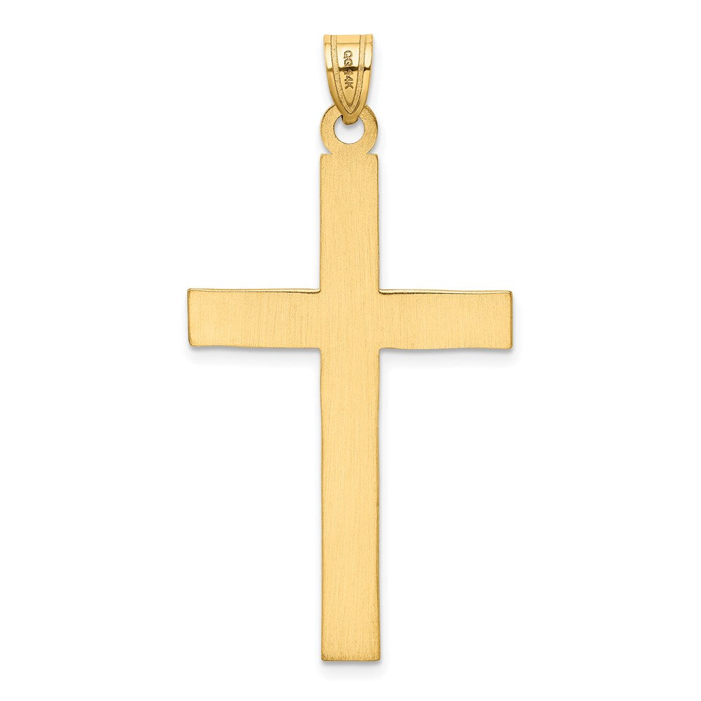 14k Florentine Satin Cross Pendant