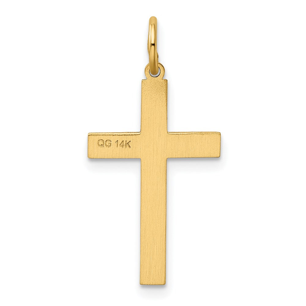 14K Laser Designed Cross Charm