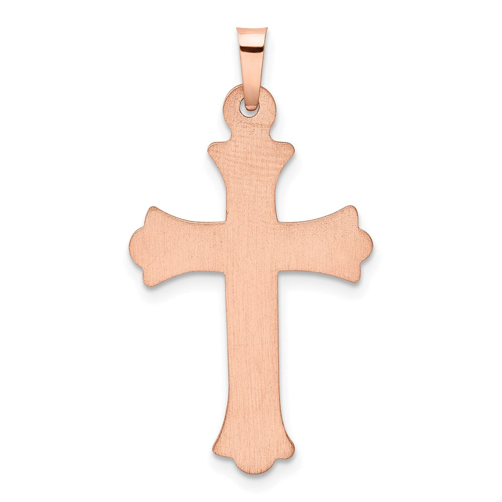 14k Two-tone Diamond Cross Pendant