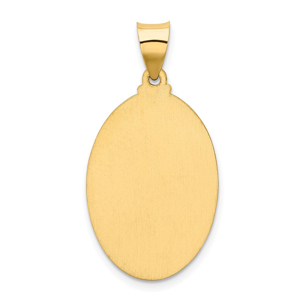 14k Polished and Satin Our Lady Guadalupe Medal Hollow Pendant