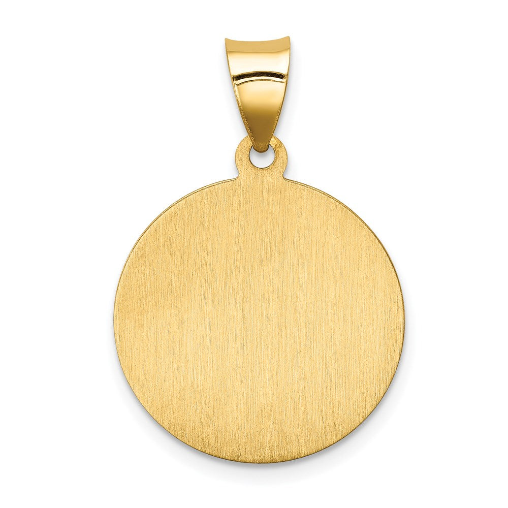 14k Polished/Satin Our Lady Perpetual Help Medal Hollow Pendant