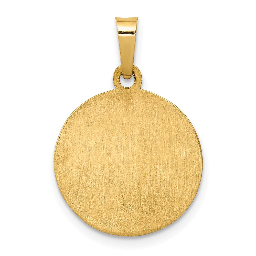 14k Polished and Satin St. Anthony Medal Hollow Pendant