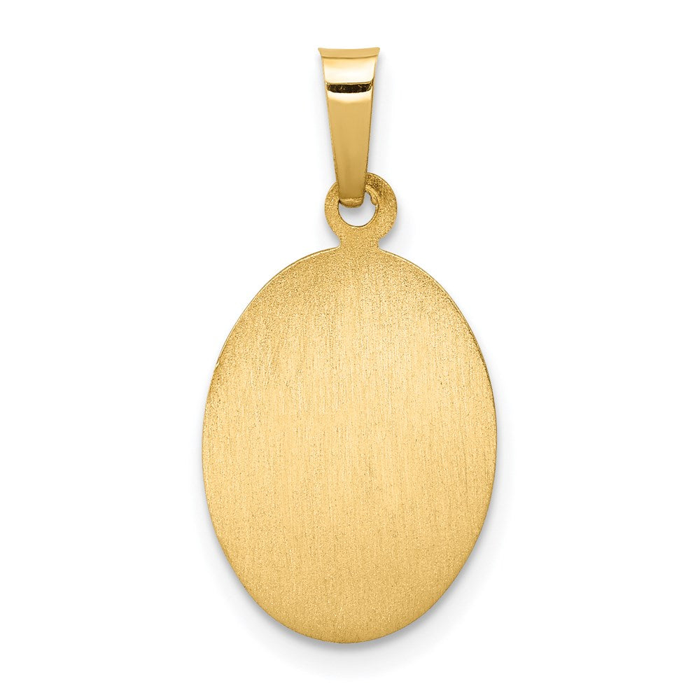 14k Polished and Satin St. Anthony Medal Hollow Pendant
