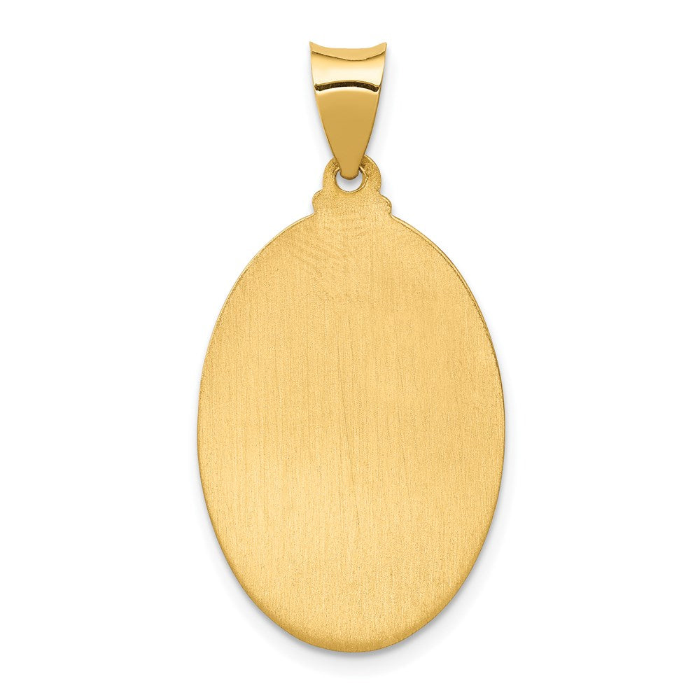 14k Polished and Satin St. Anthony Medal Hollow Pendant