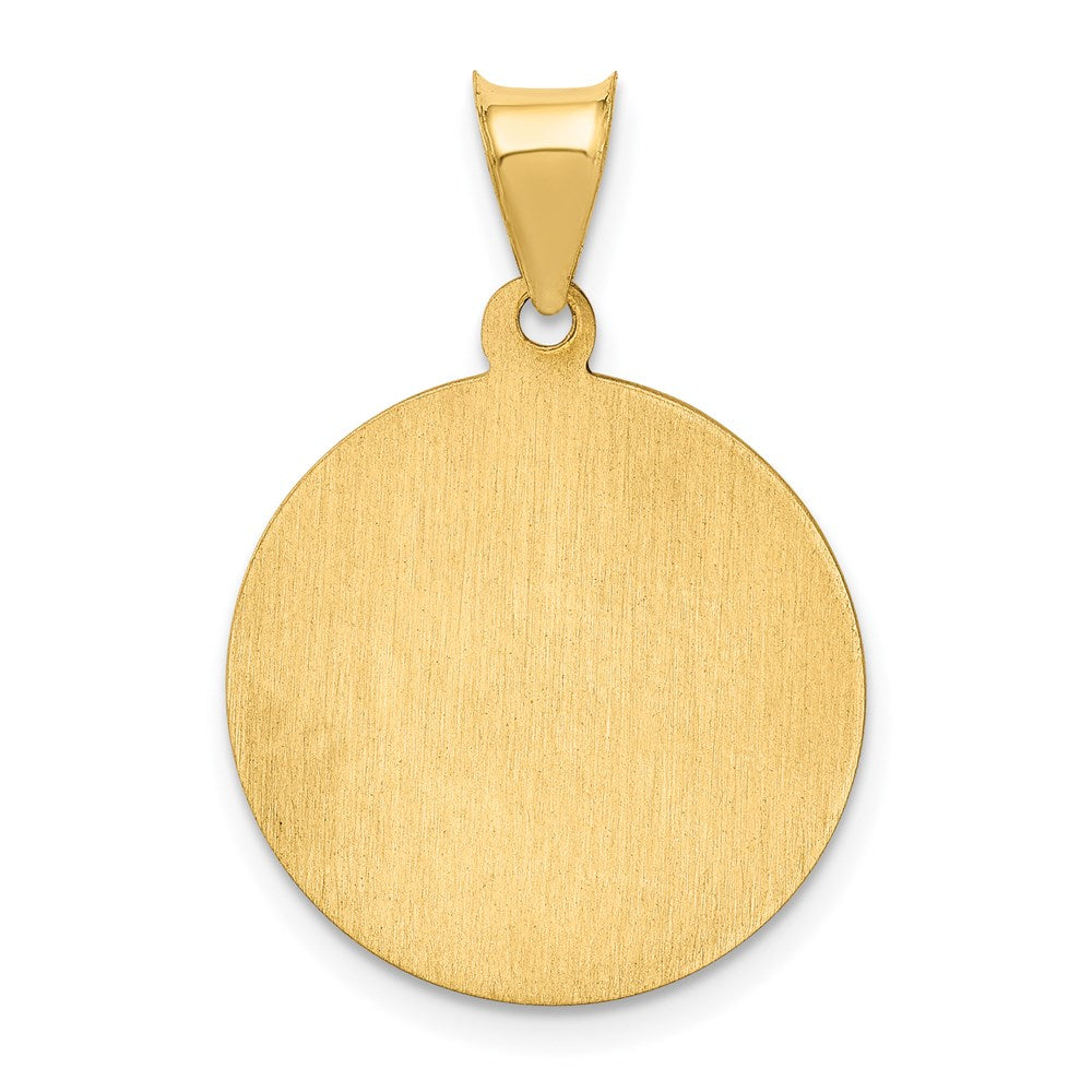 14k Polished and Satin St Peter Medal Hollow Pendant