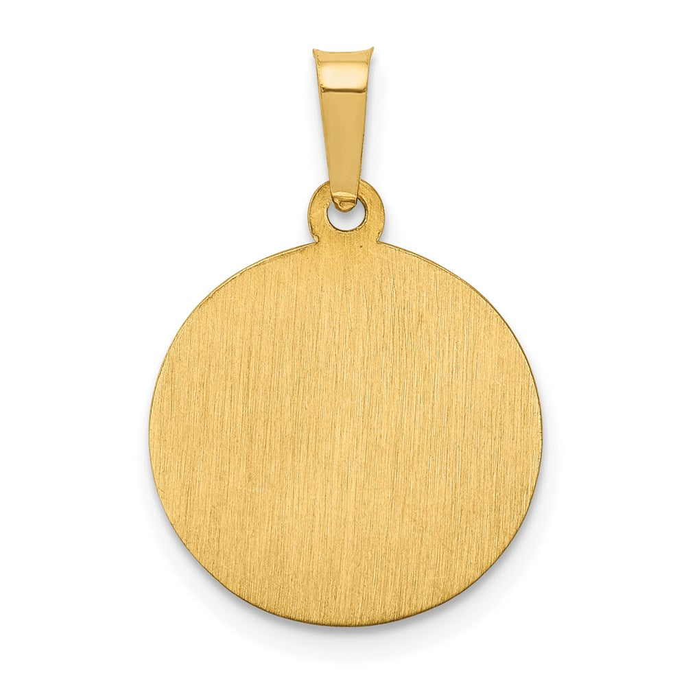 14k Polished and Satin St Peter Medal Hollow Pendant
