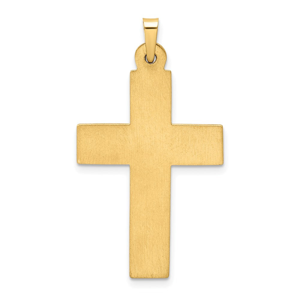 14k Polished Filigree Cross Pendant