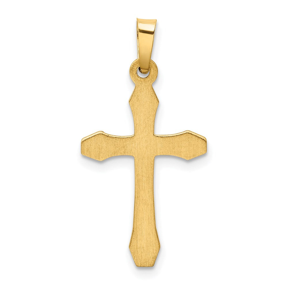 14k Textured and Polished Latin Cross Pendant