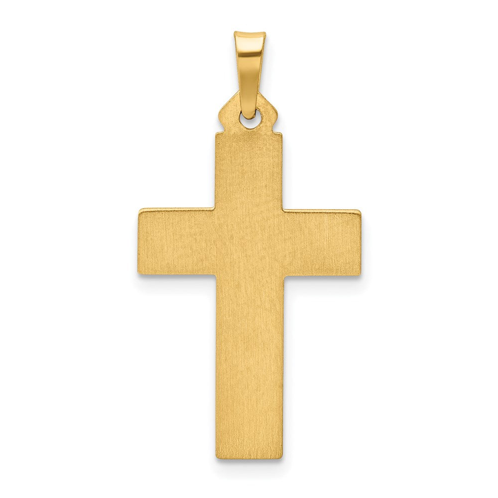 14k Brushed and Polished Latin Cross Pendant