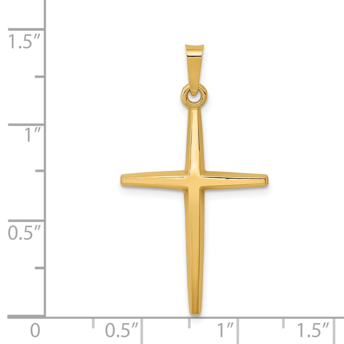 14k Polished Latin Cross Pendant