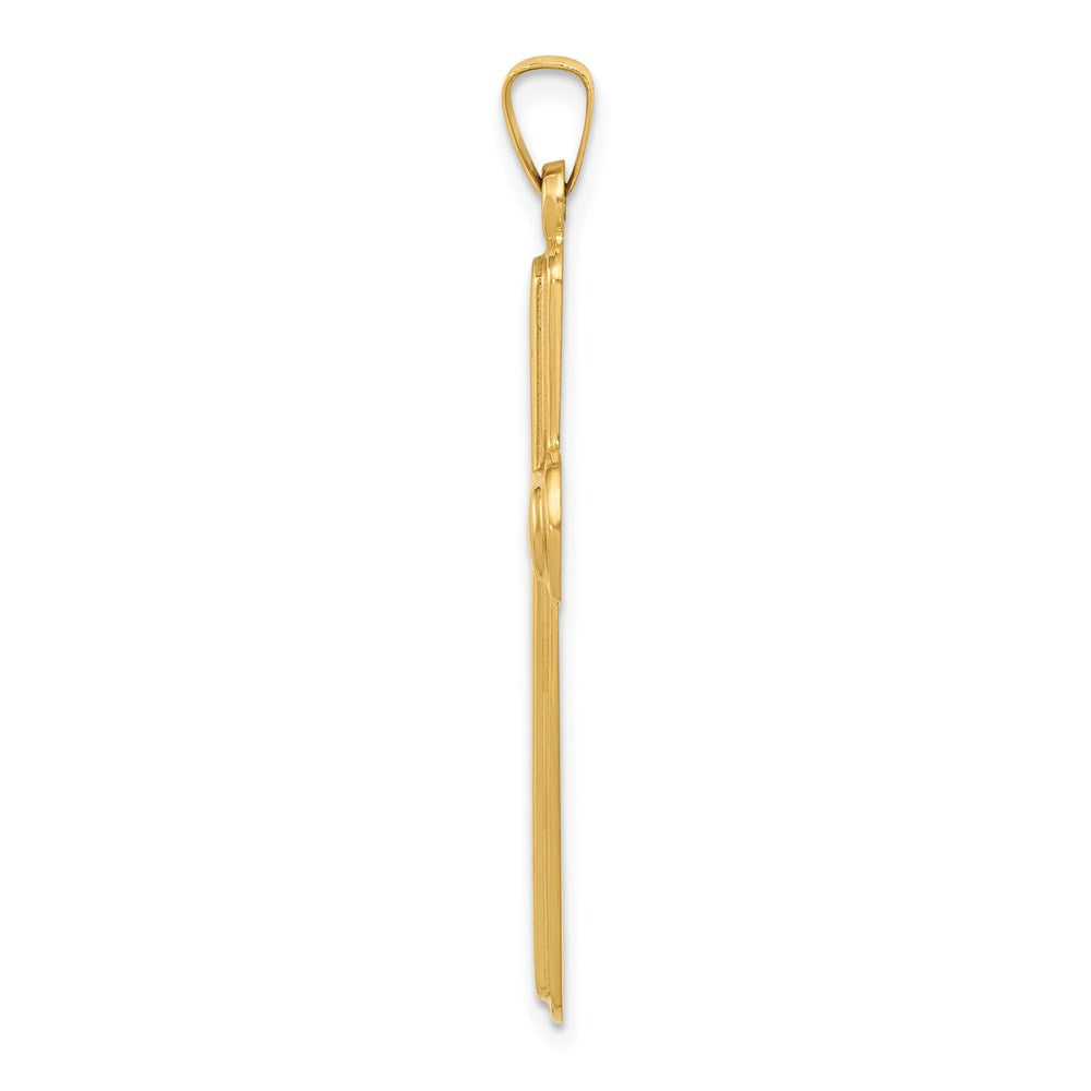14k Polished Latin Cross Pendant