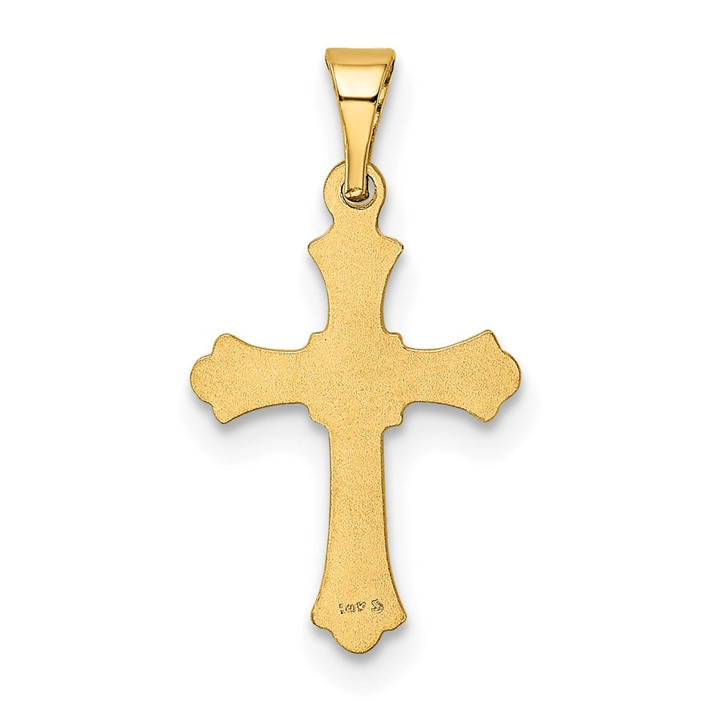 14k Budded Cross Charm