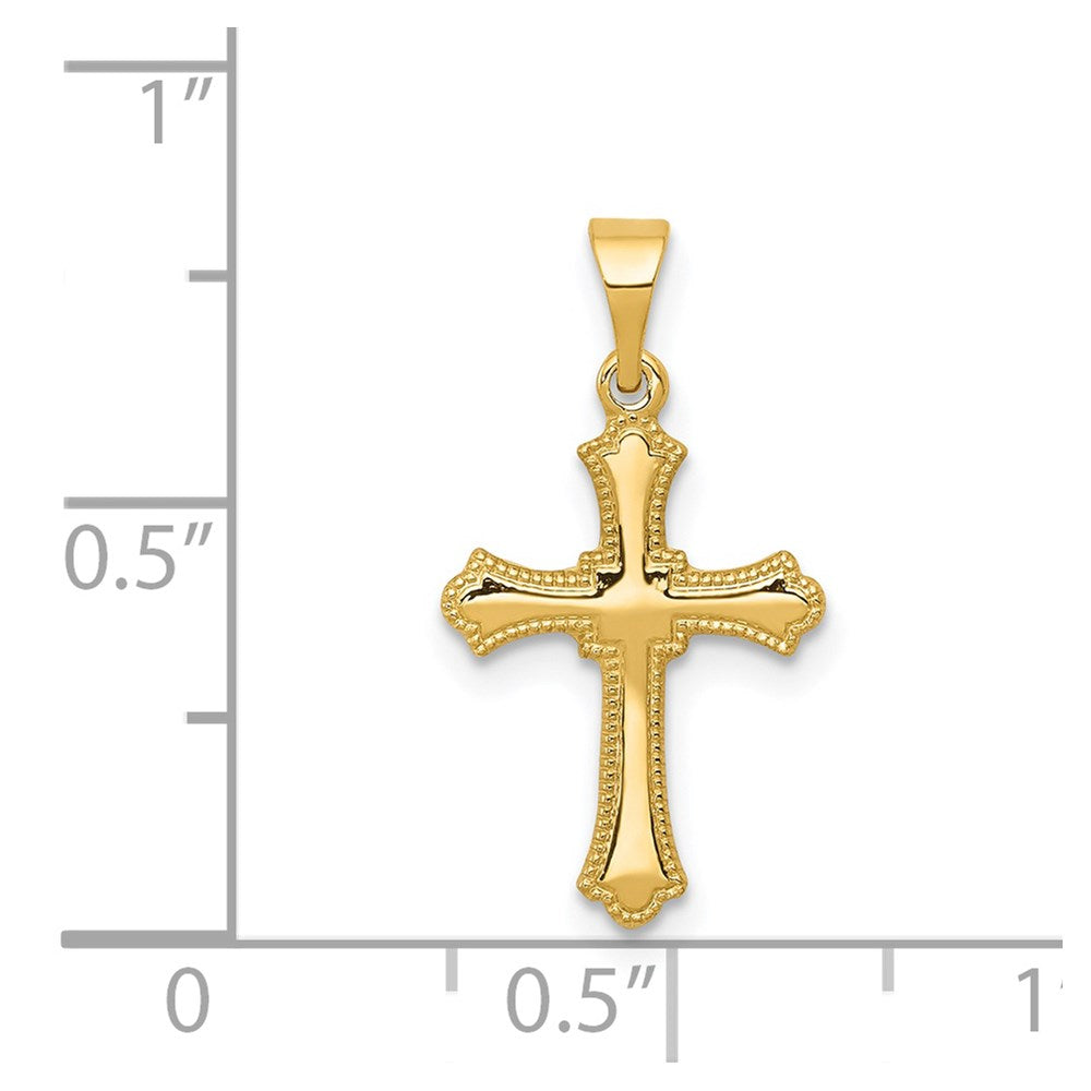 14k Budded Cross Charm