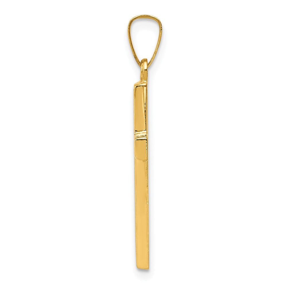 14k Hollow Cross Pendant