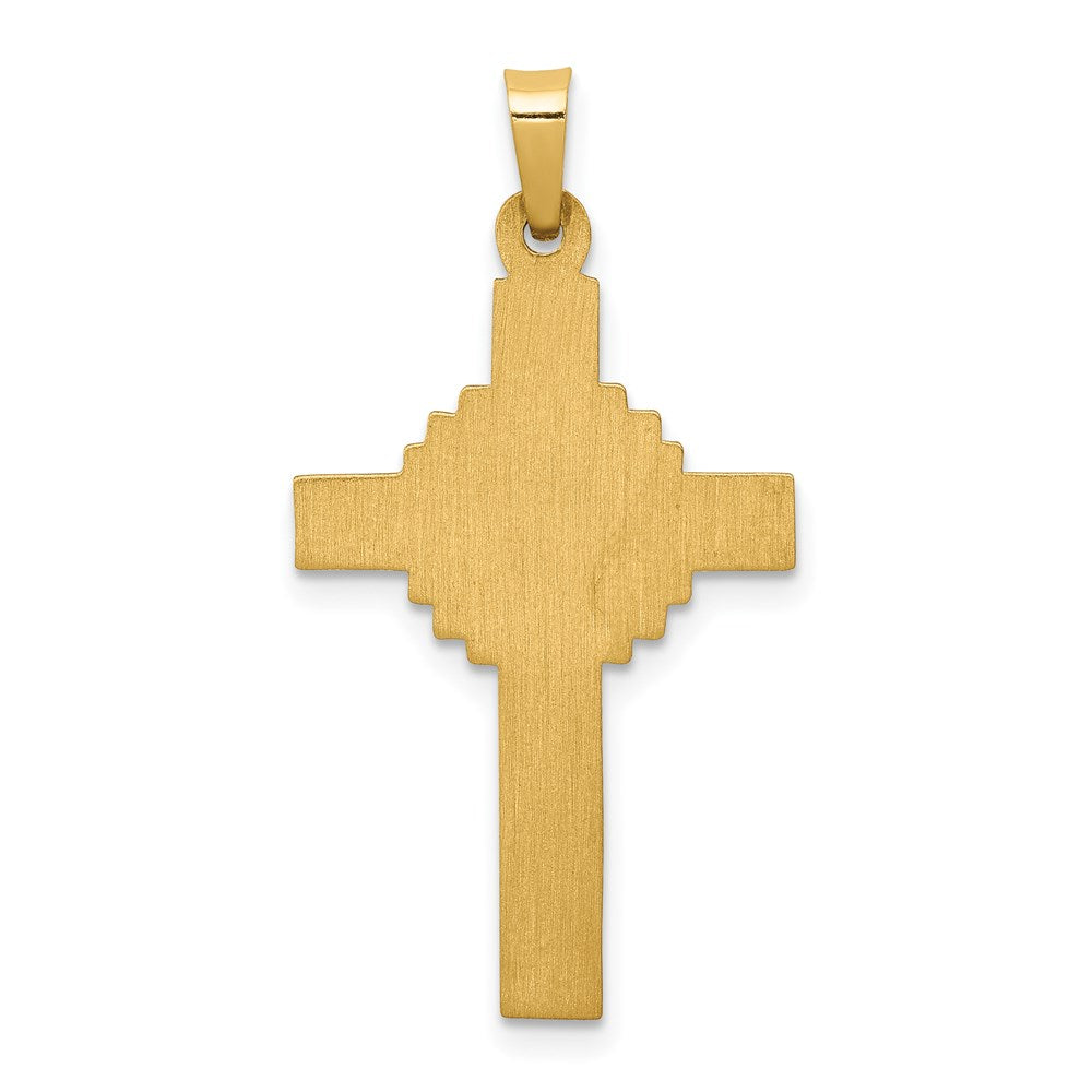 14k INRI Hollow Crucifix Pendant