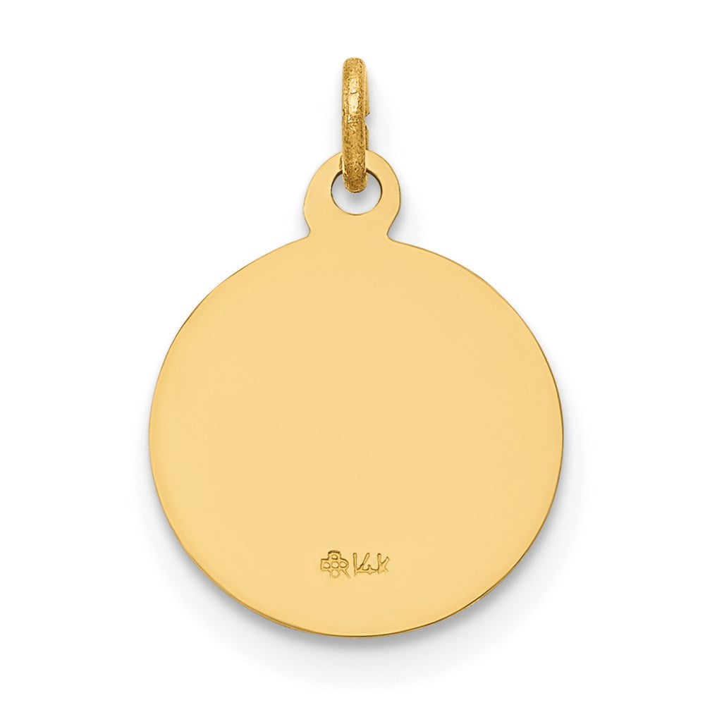 14k Guardian Angel Medal Charm