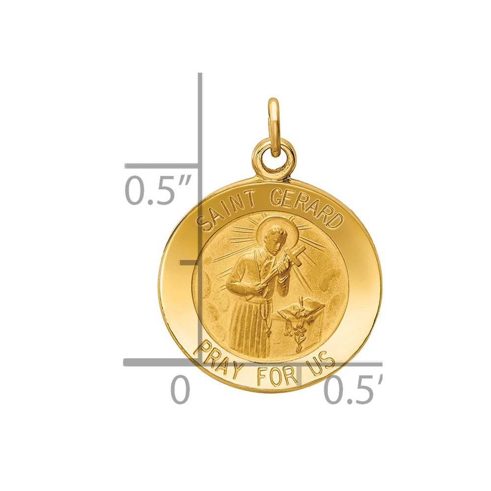 14k Saint Gerard Medal Charm