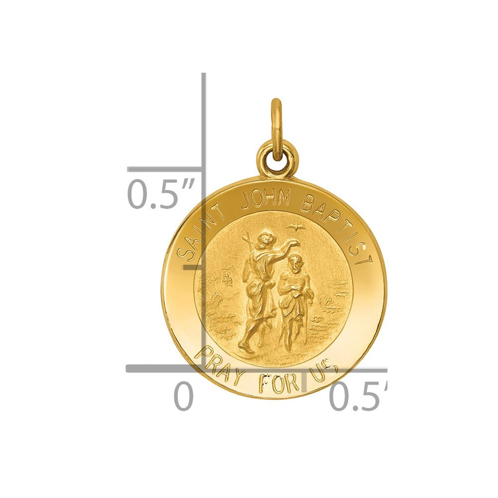 14k Saint John Baptist Medal Charm