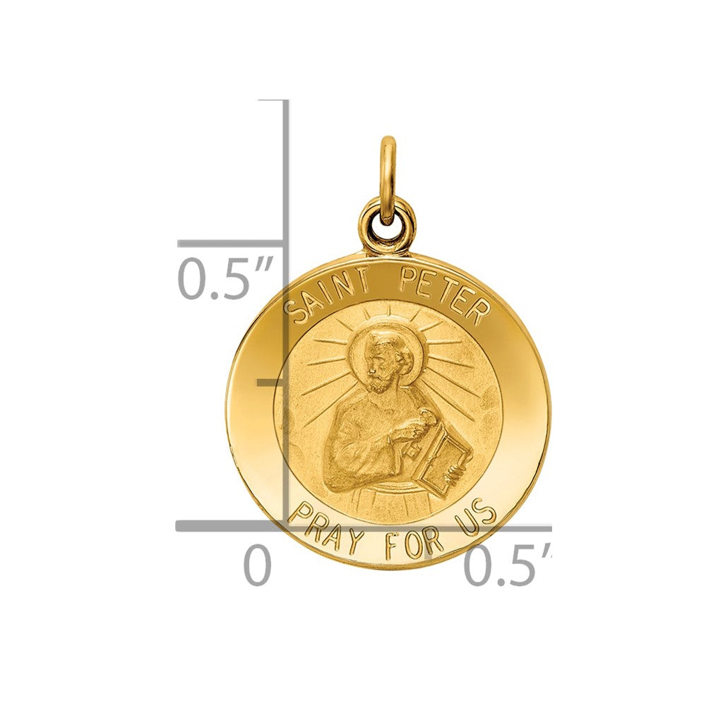 14k Saint Peter Medal Charm
