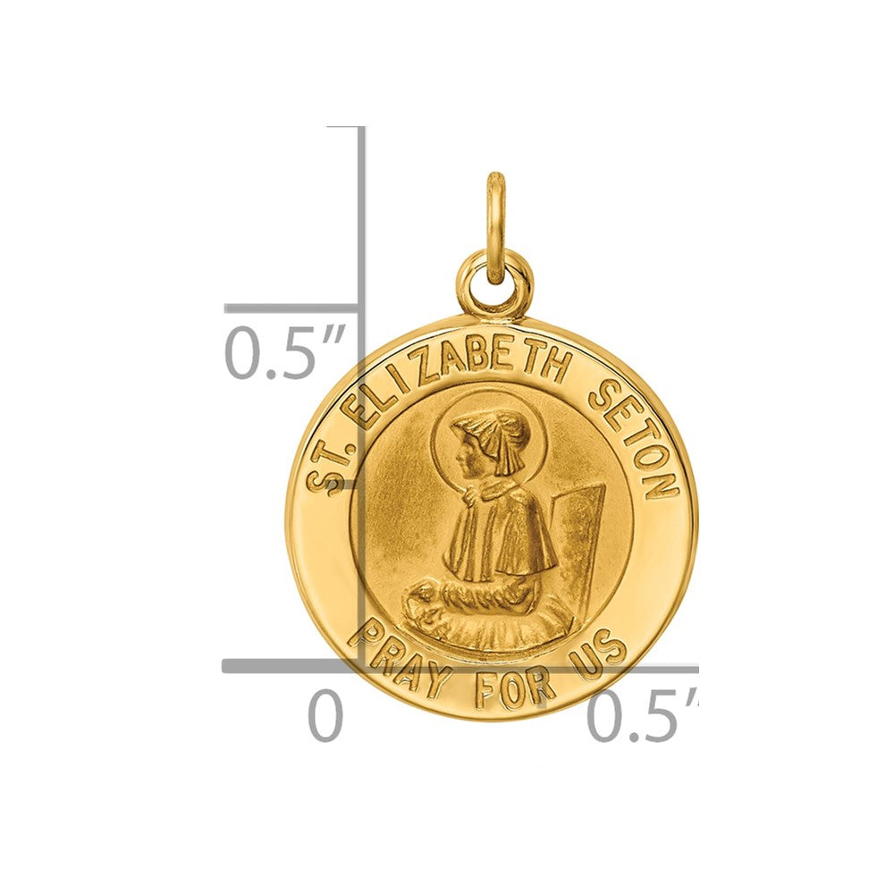 14k Saint Elizabeth Seton Medal Charm