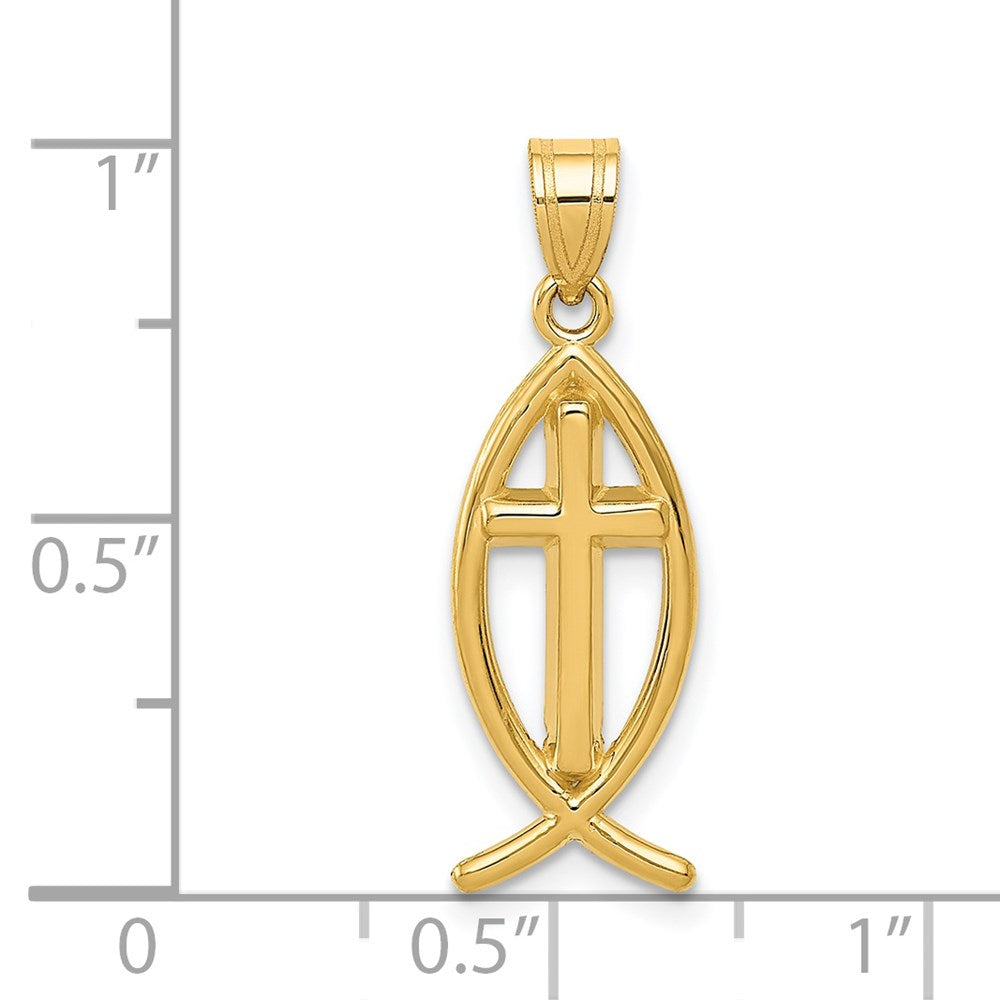 14k Ichthus Fish Pendant