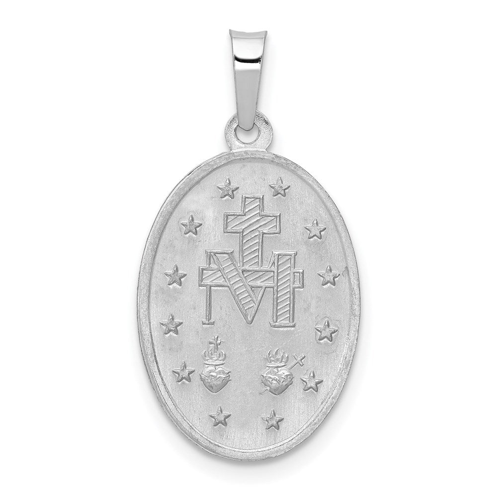 14k White Gold Miraculous Medal