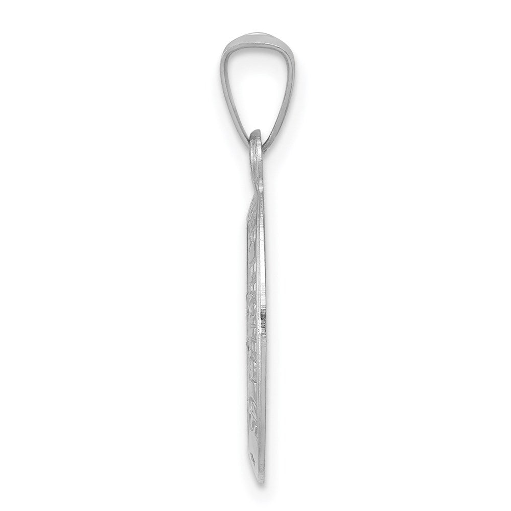 14k White Gold Saint Christopher Medal Charm