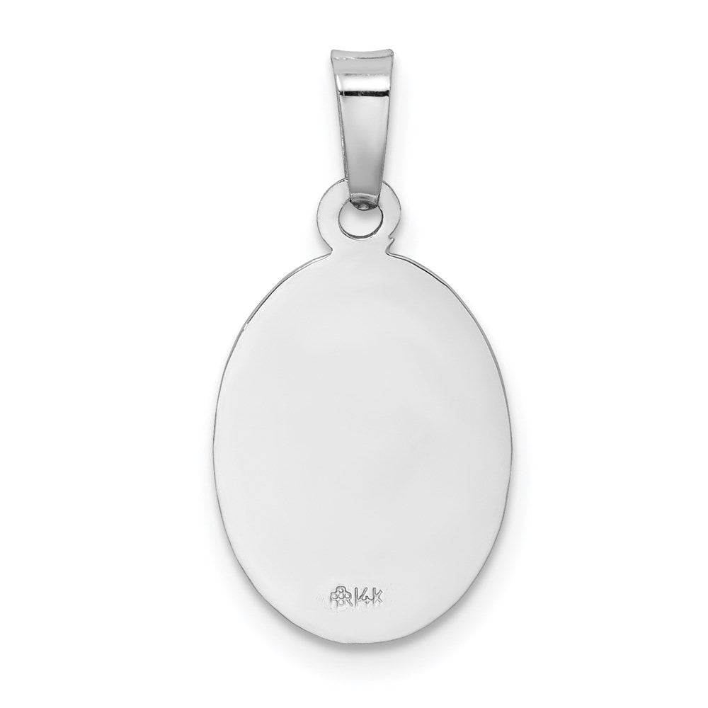 14k White Gold Saint Christopher Medal Charm