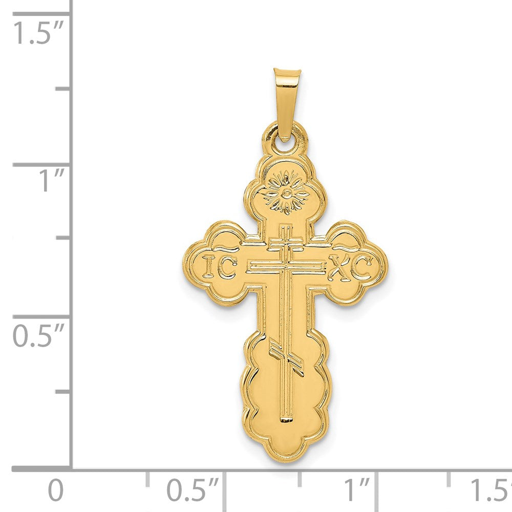 14k Eastern Orthodox Cross Pendant