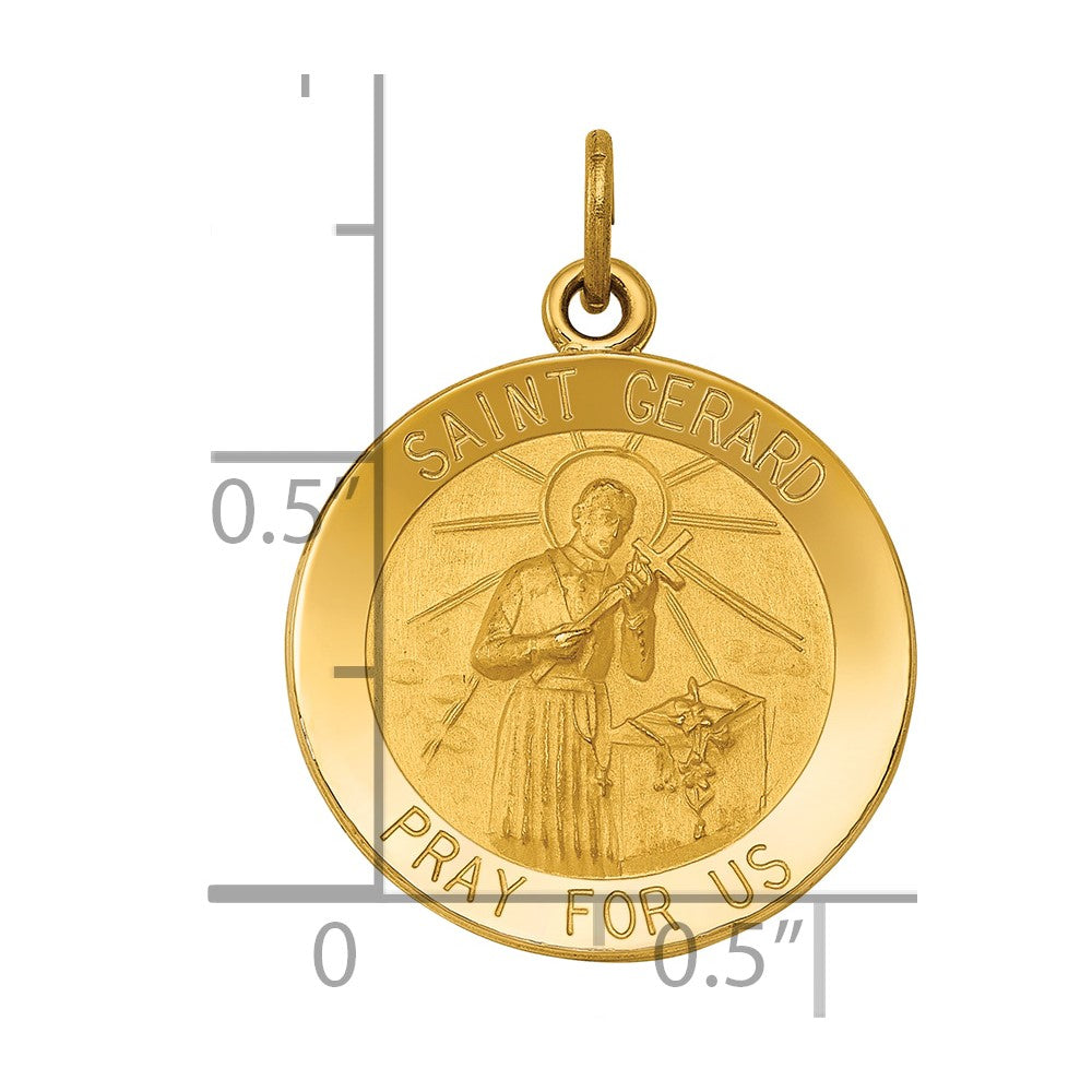 14k Saint Gerard Medal Pendant