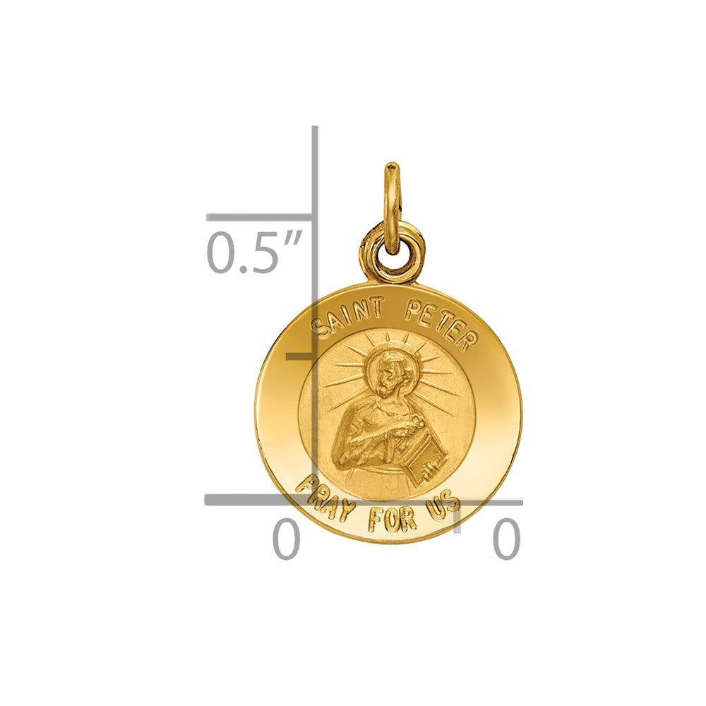 14k Saint Peter Medal Charm